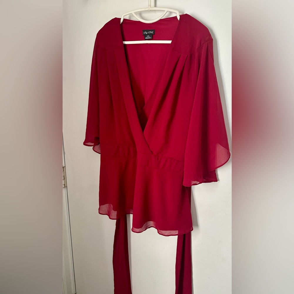 City Chic Wrap Top